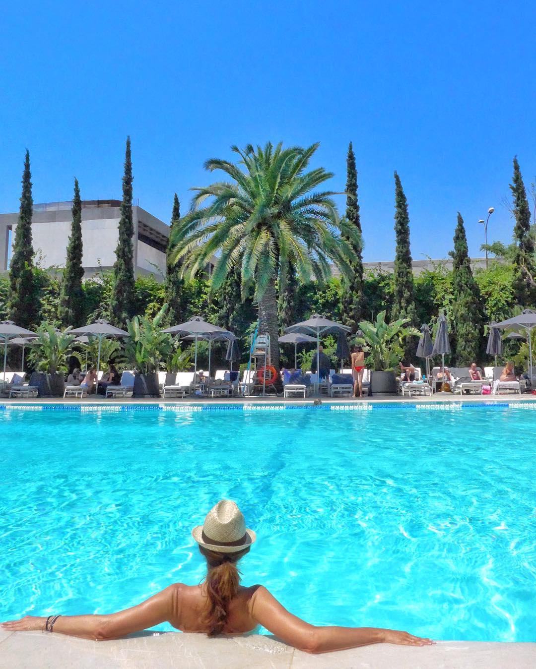 Sundays by the best pool in the City #athens #hiltonathens
