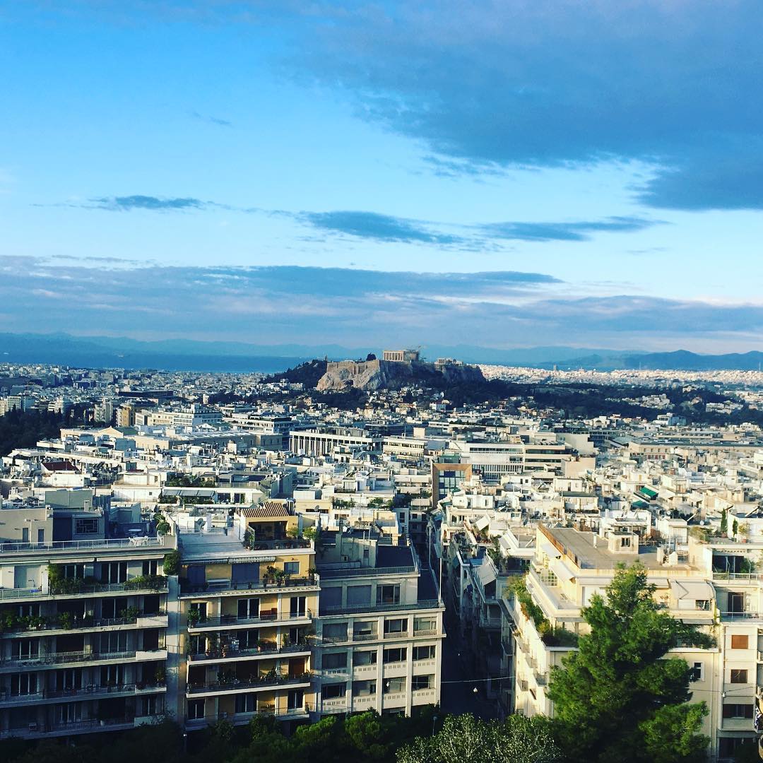 Breakfast with a view over Athens and Acropolis <br />
#s...