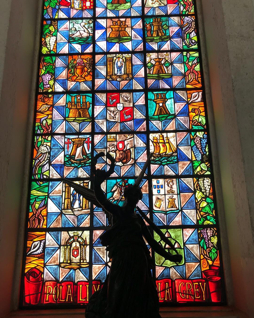 Stained glass at our hotel. #nofilter #portugal #pousadad...